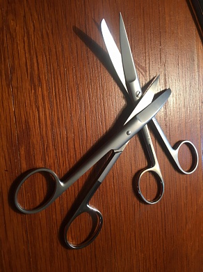 Ножницы туп/ остр 14,5 см, изогн